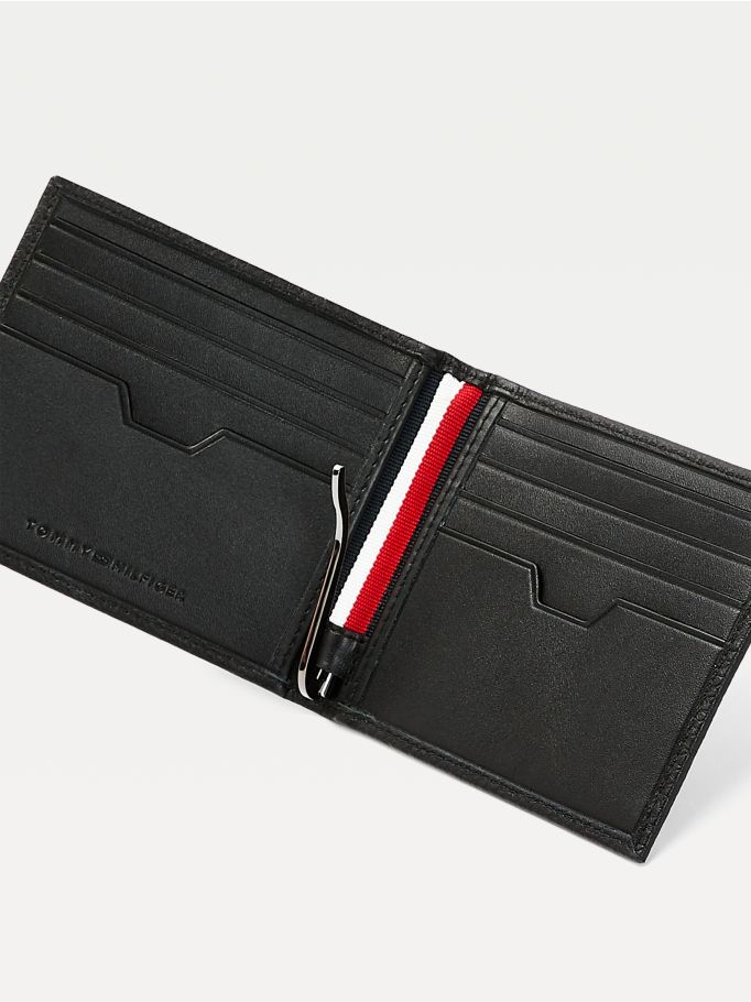 Men's Downtown Money Clip Card Wallet in Black Tommy Hilfiger [country]