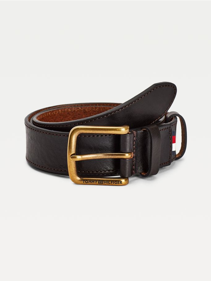 Men's Casual Leather Belt in Tan 