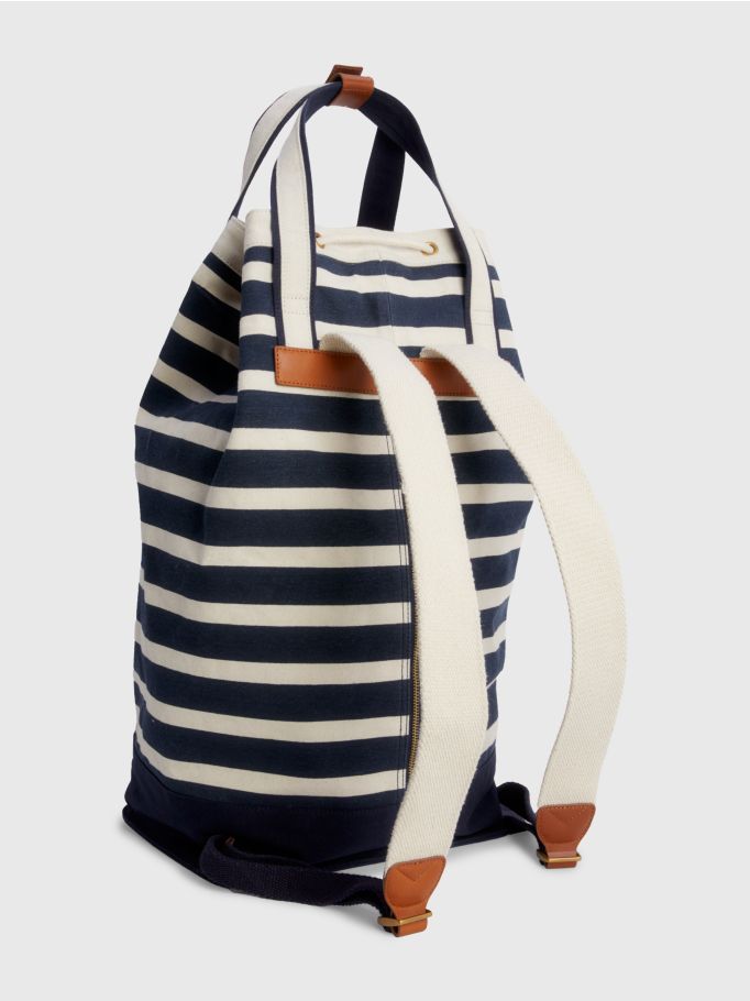 Prep Breton Stripe Canvas Duffel Backpack | Tommy Hilfiger