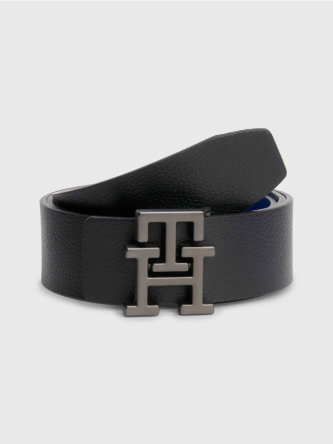Reversible Monogram Plaque Leather Belt | Tommy Hilfiger