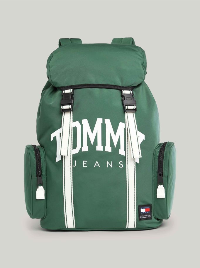 Tommy Jeans Tommy Hilfiger White Polyester College Bags Backpacks