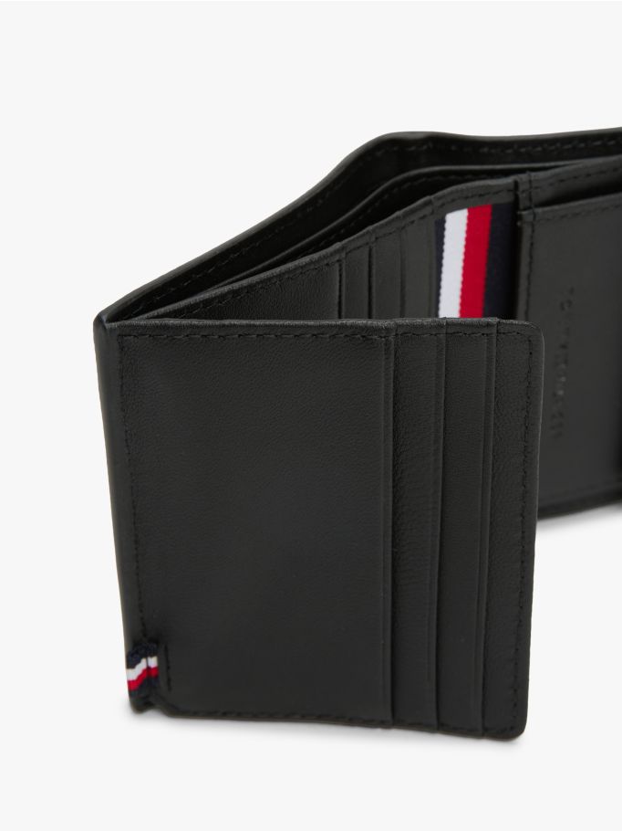Polished Leather Trifold Wallet Tommy Hilfiger