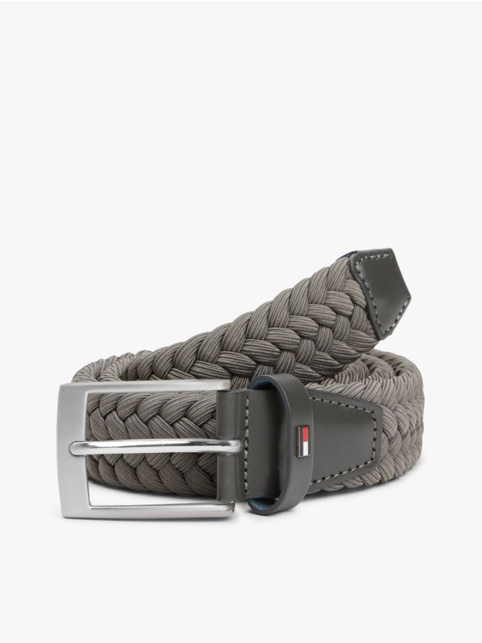 Elastic Braided Belt | Pewter Grey | Tommy Hilfiger