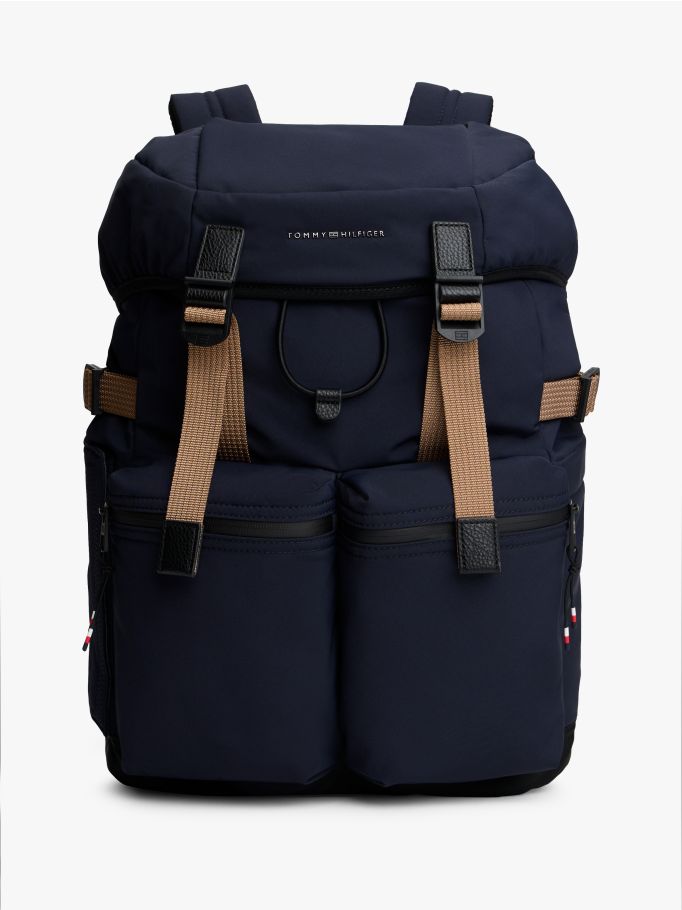 Textile Travel Flap Backpack Black | Tommy Hilfiger display picture 2