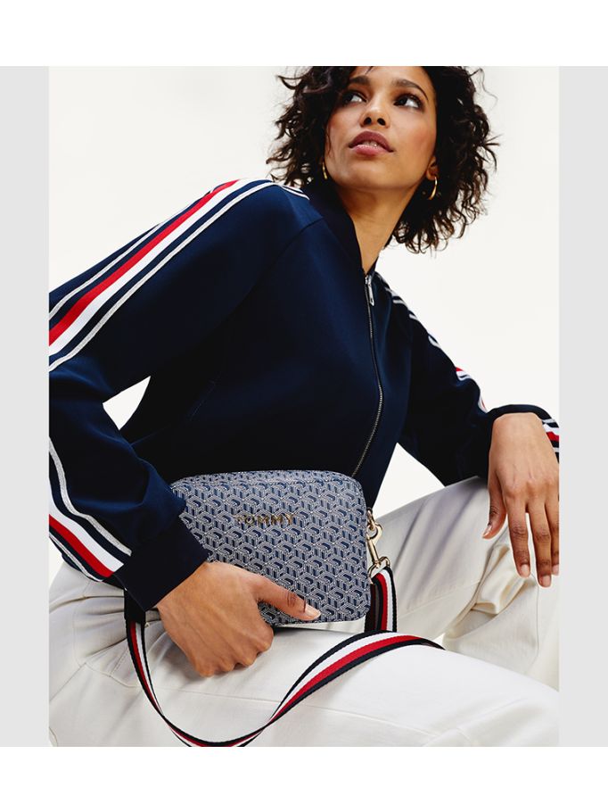Women's Tommy Icons Monogram Camera Bag in Blue Ink Tommy