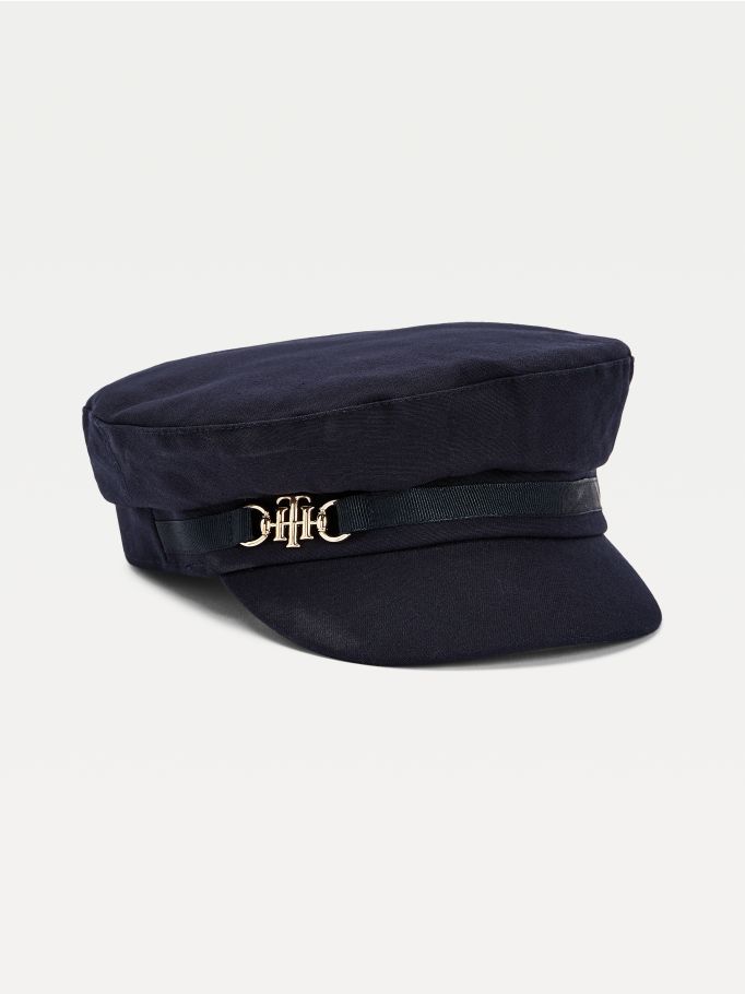 Monogram Baker Boy Hat For Women In Blue Tommy Hilfiger Kw