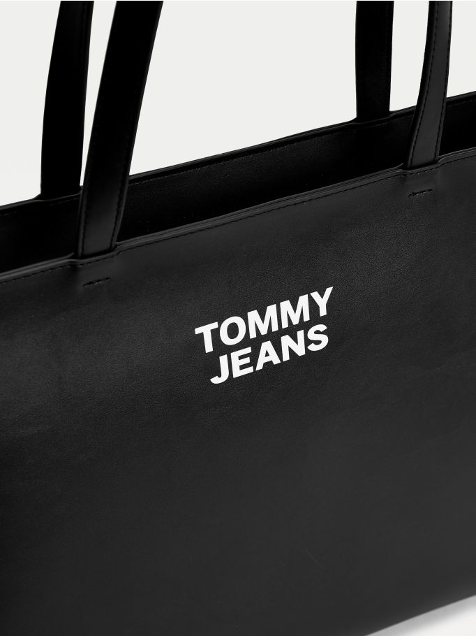 black shopper handbag