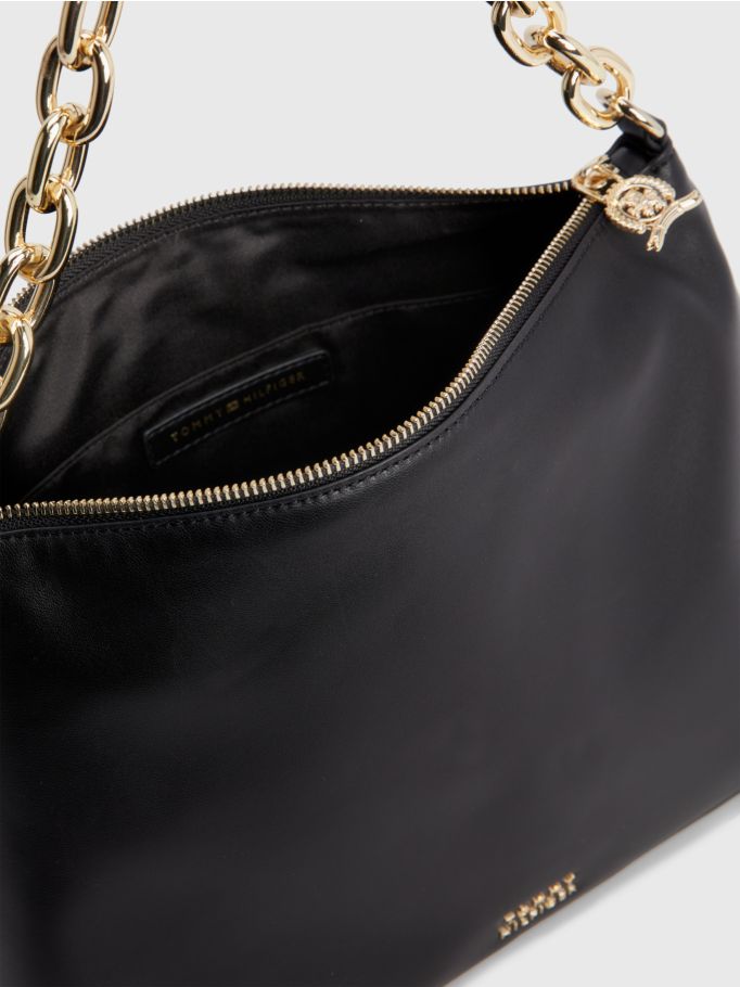 Chain Strap Leather Shoulder Bag | Tommy Hilfiger