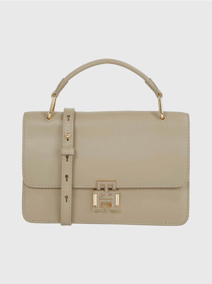 Leather Push Lock Crossover Bag Tommy Hilfiger