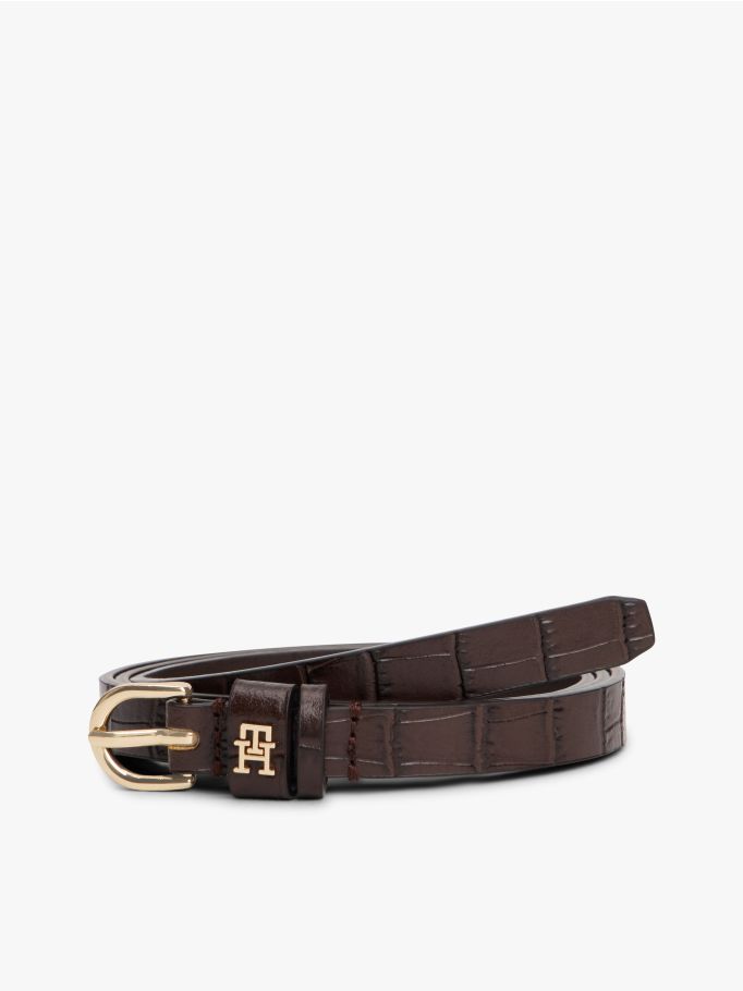 Soft Essential Croco-Print Leather Belt | Tommy Hilfiger