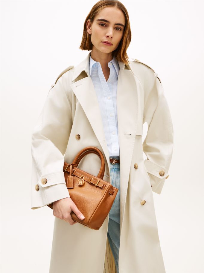 The American Icon Leather Tote Bag in Brown | Tommy Hilfiger