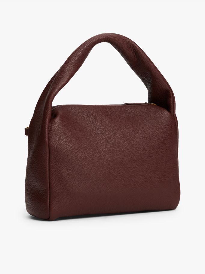 City Leather Twist Handle Bag - Black | Tommy Hilfiger