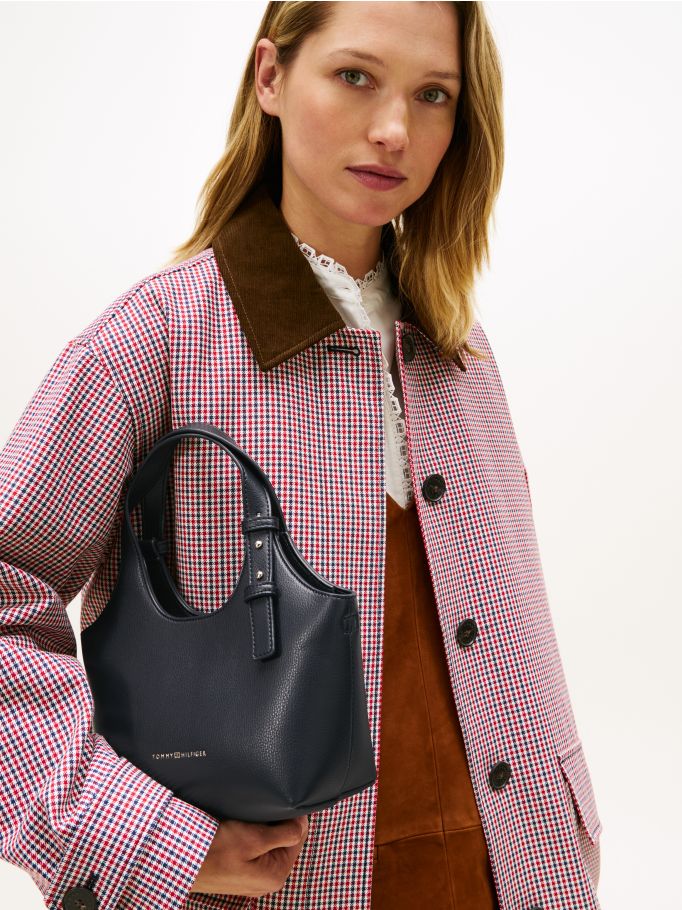 Metallic Logo Tote Bag - Black | Tommy Hilfiger