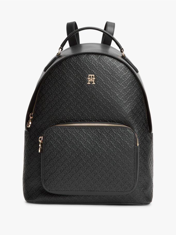 TH Monogram Debossed Dome Backpack - Black | Tommy Hilfiger