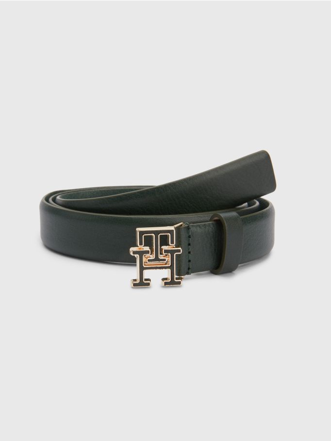 TH Monogram Buckle Leather Belt | Tommy Hilfiger