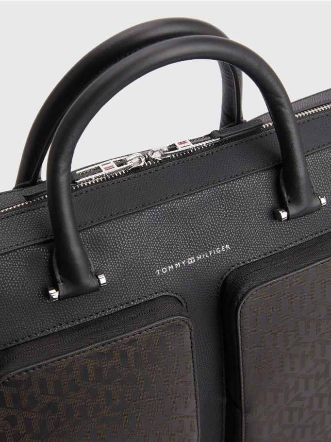 Tommy hilfiger business leather computer bag discount