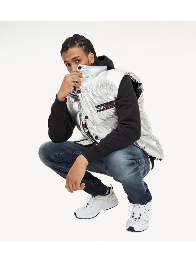 tommy jeans reflective flag hoodie