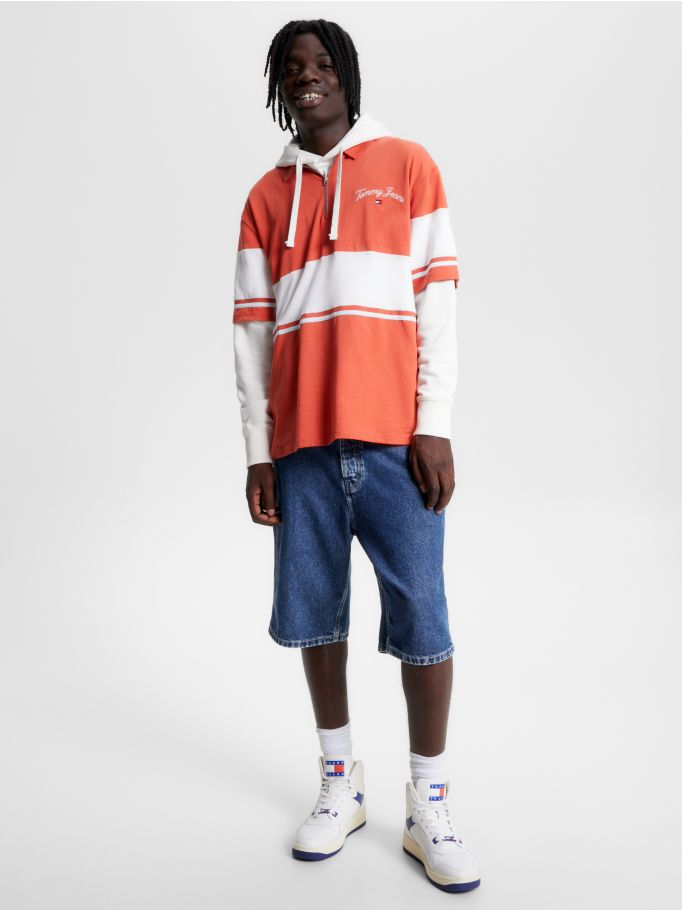 Mixed Stripe Oversized Fit Rugby Shirt | Tommy Hilfiger