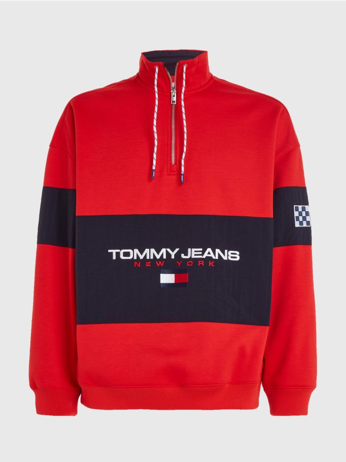 Half zip fleece tommy hilfiger best sale