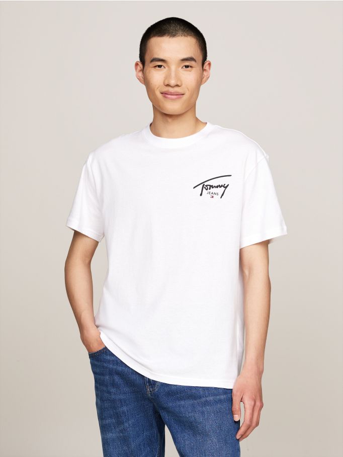 Signature Logo Crew Neck T-Shirt | Tommy Hilfiger