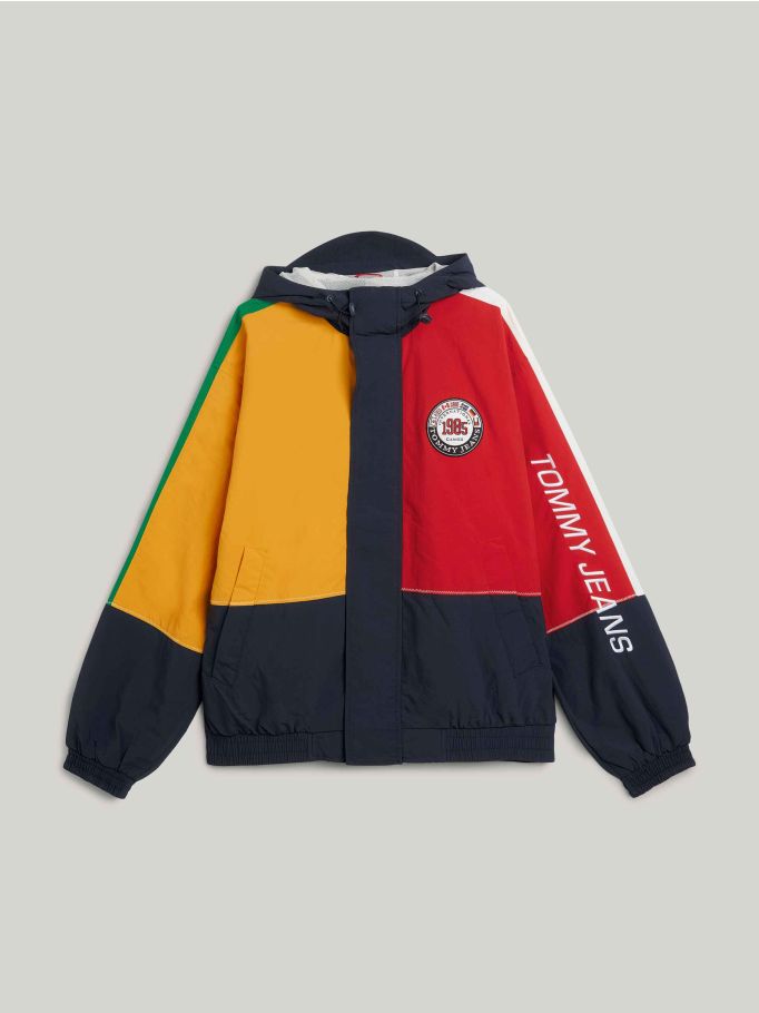 Colorblock windbreaker men best sale