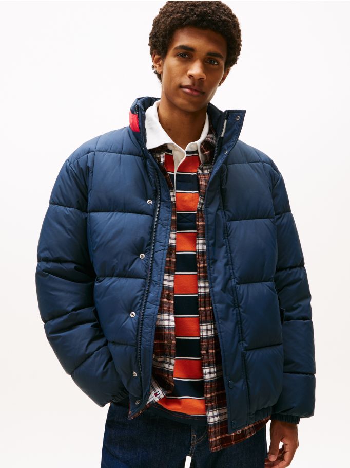 Modern Colour-Blocked Collar Relaxed Puffer Tommy Hilfiger