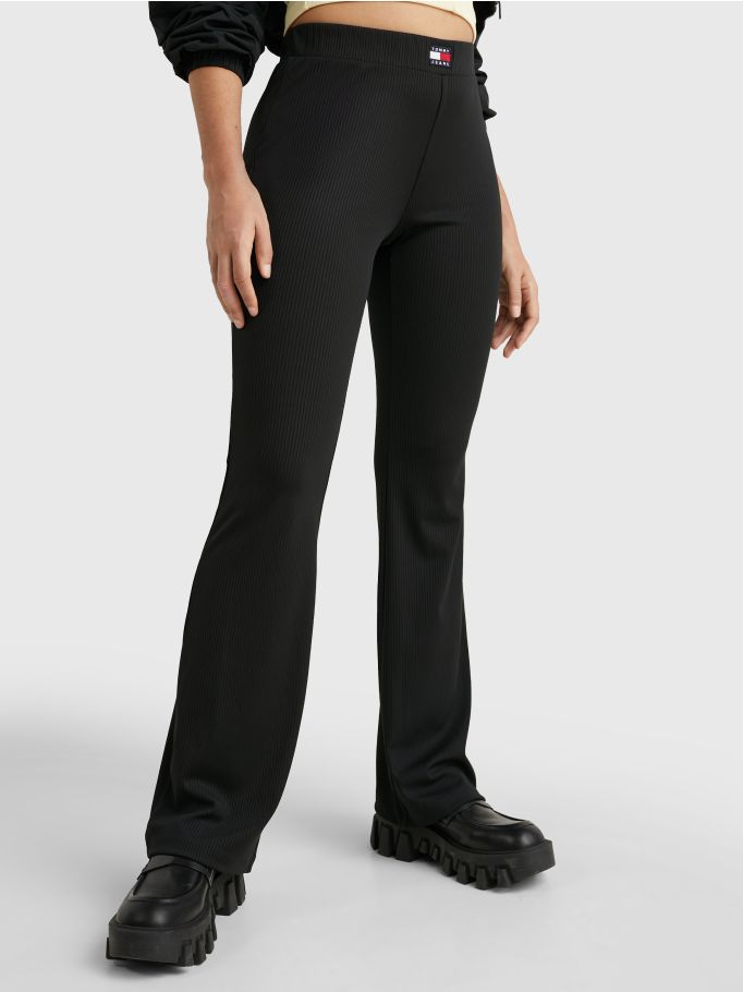 Flared Rib Knit Leggings Tommy Hilfiger