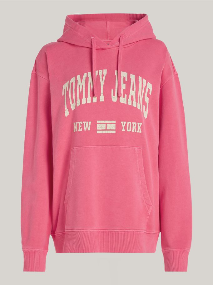 Washed Varsity Print Oversized Hoodie|Tommy Jeans