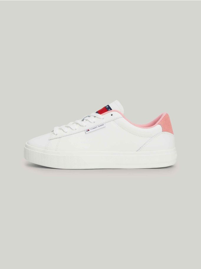 Essential Logo Leather Cupsole Trainers | Tommy Hilfiger