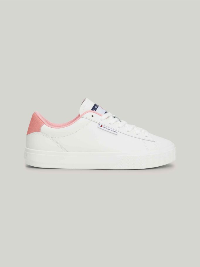 Essential Logo Leather Cupsole Trainers | Tommy Hilfiger