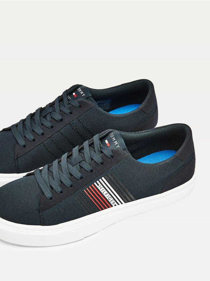 tommy hilfiger lightweight mixed texture trainers