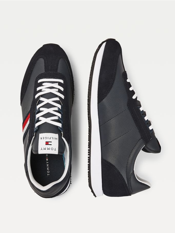 tommy hilfiger signature leather mix trainers