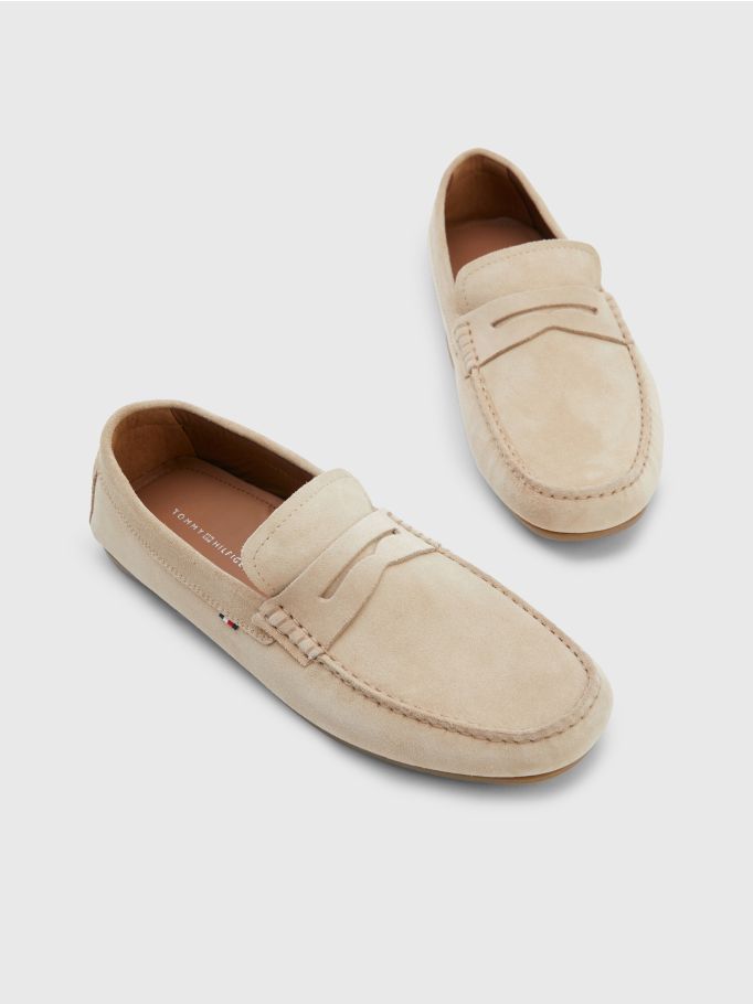 Suede Slip-On Driving Shoes | Tommy Hilfiger