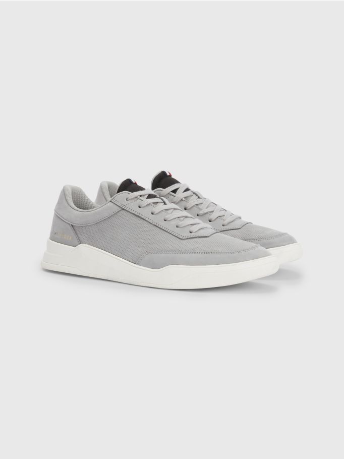 Cool leather debossed on sale sneaker fw0fw04028 silver 000