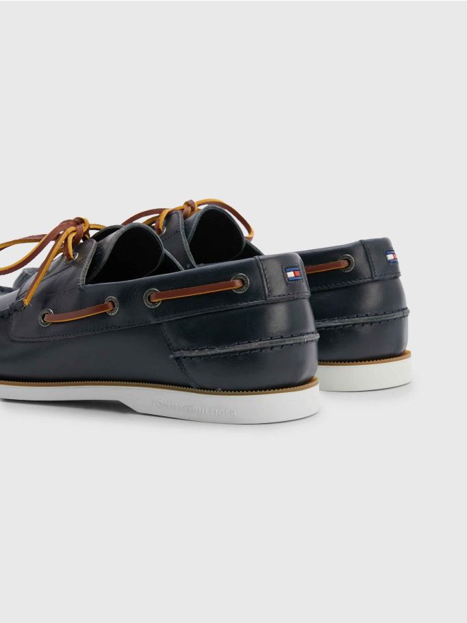 Leather Lace Up Boat Shoes