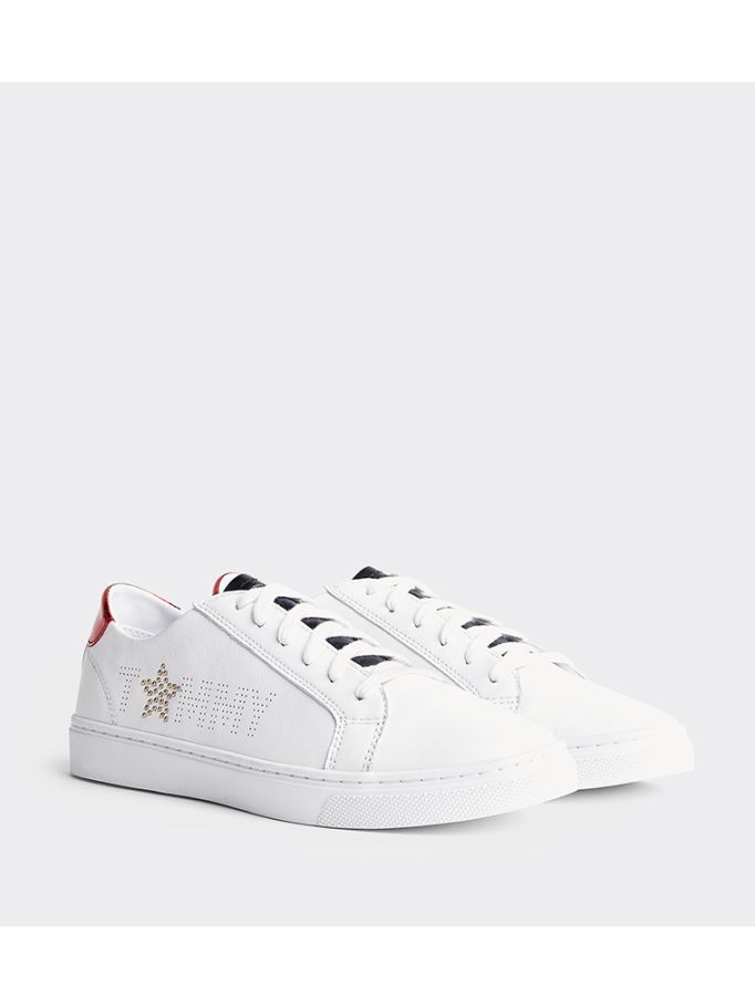 tommy hilfiger star metallic trainers