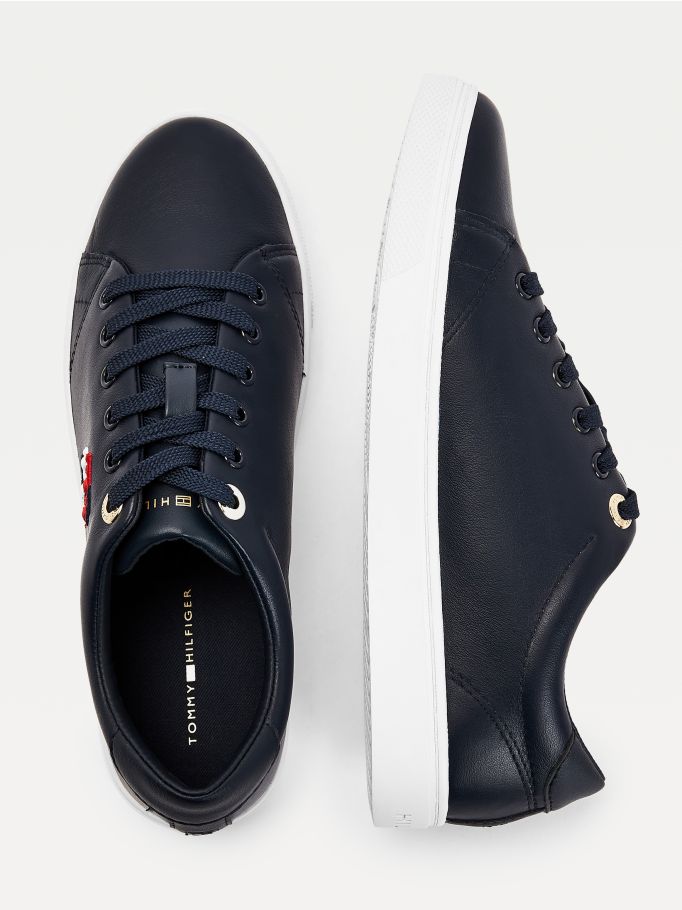 tommy hilfiger monogram flatform trainers