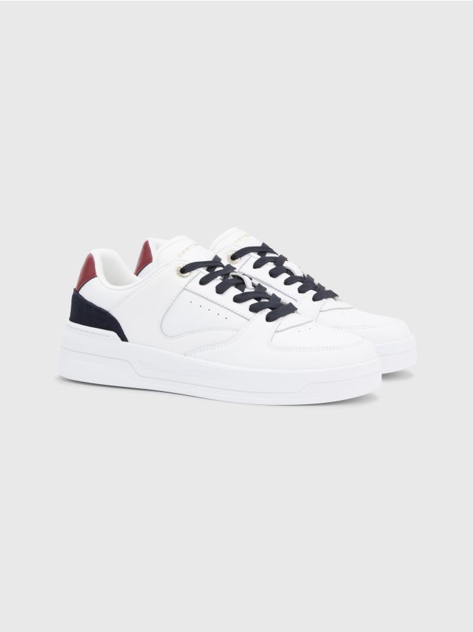 Leather Monogram Basketball Trainers | Tommy Hilfiger