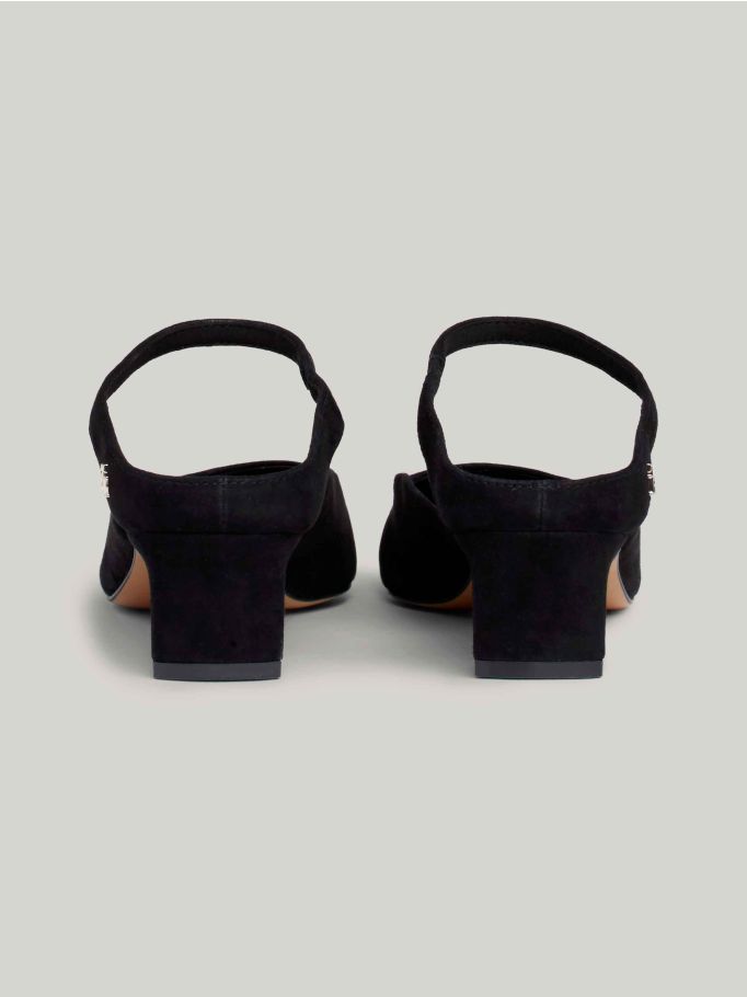 Leather Pointed Mid-Heel Mules | Tommy Hilfiger