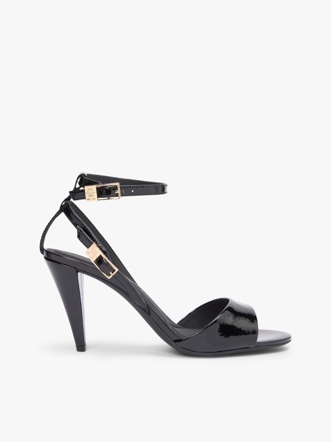 Patent Leather Ankle Strap High Heel Sandals - Black | Tommy Hilfiger