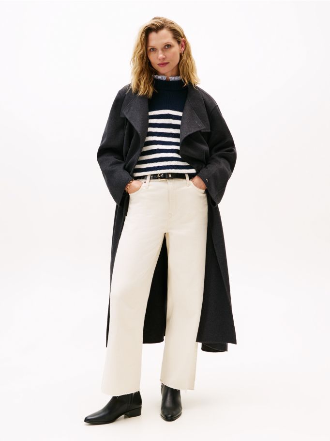 Elegant Leather Pointed Toe Ankle Boots Tommy Hilfiger