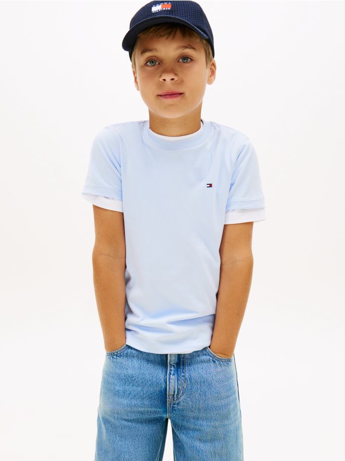 Essential Flag Embroidery T-Shirt - Blue | Tommy Hilfiger