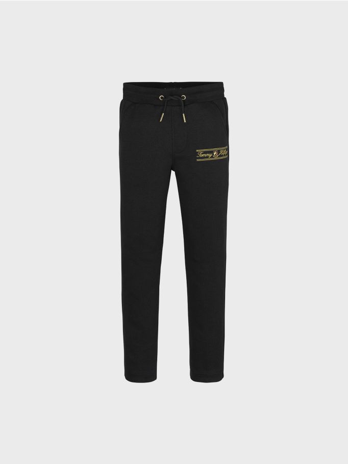 Performance logo tape online drawstring joggers