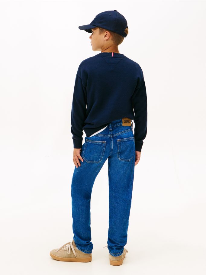 Classic Dark Wash Straight Leg Jeans Tommy Hilfiger