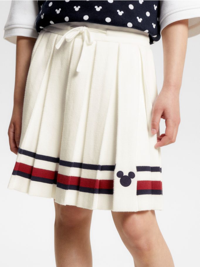 Flocked Monogram Denim Mini Skirt - Ready to Wear