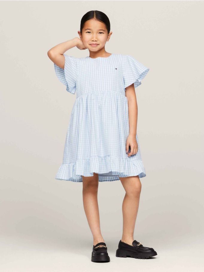 Gingham Check Dress and Scrunchie Set