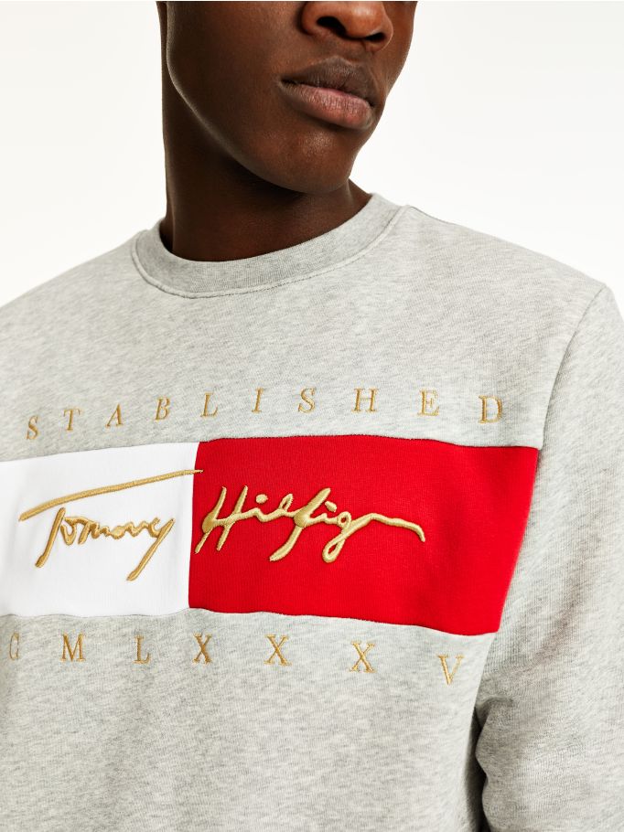 Tommy Hilfiger Signature Logo Embroidery Sweatshirt Tommy Hilfiger