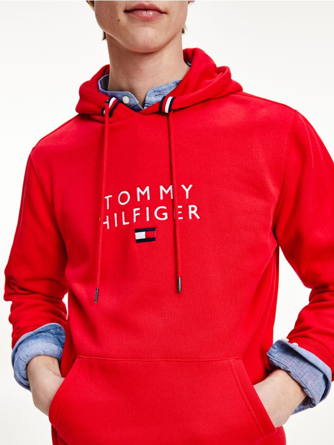 Tommy hilfiger logo flex fleece hoody new arrivals