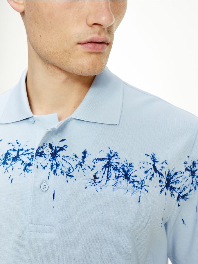 Men's Palm Print Classic Fit Polo in 