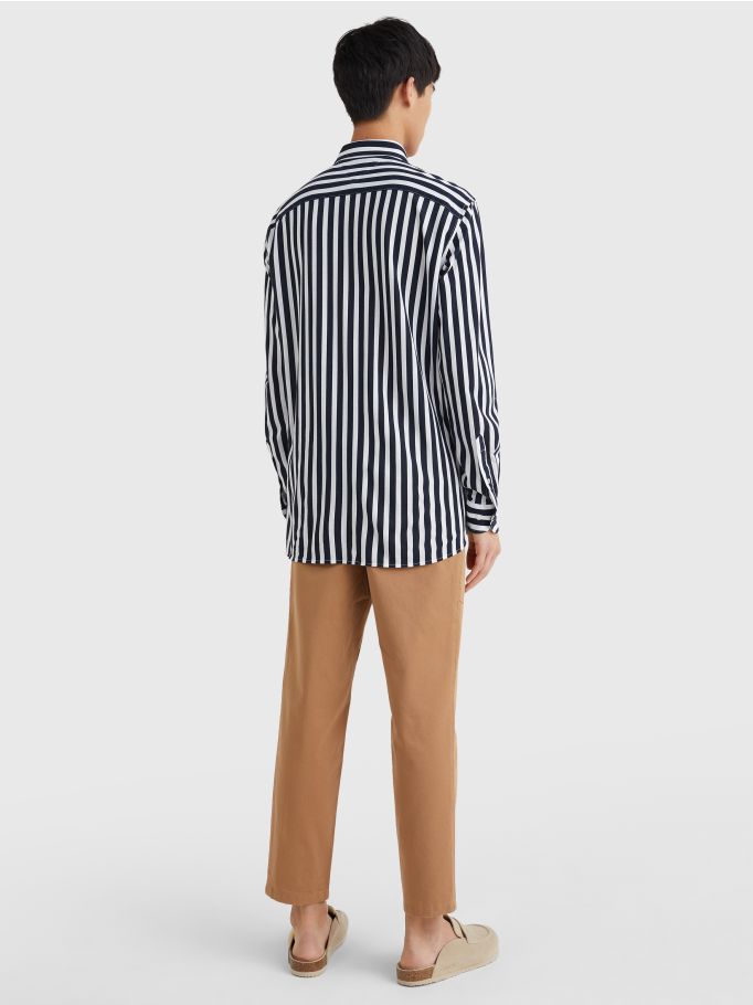 Casual Knitted Stripe Shirt